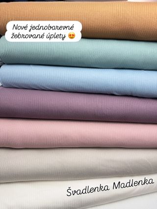 Nové jemné žebrované úplety v krásných barvičkách, najdete je v novinkách na našem e-shopu...